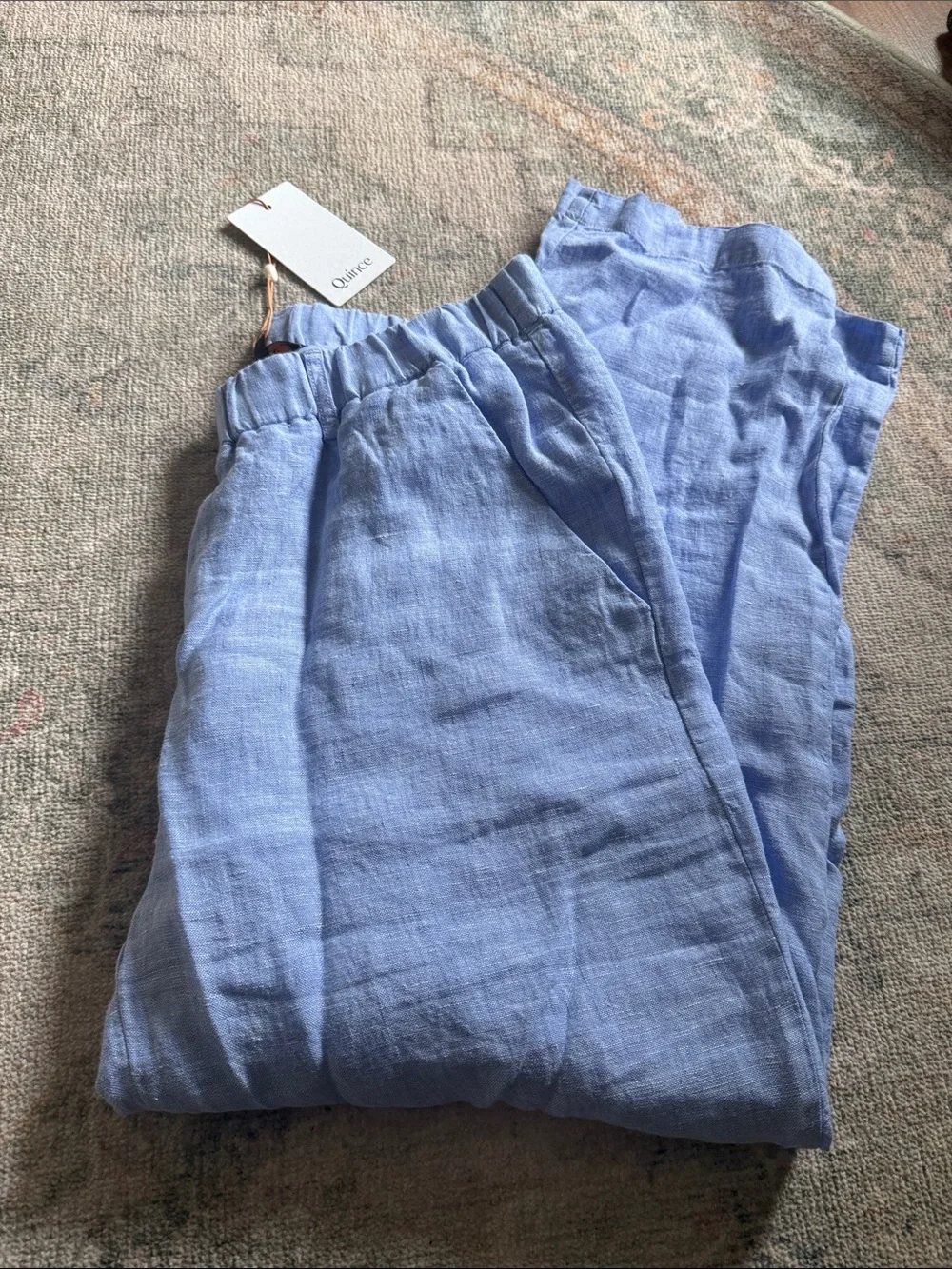 NWT π Quince light blue linen pants - Picture 8 of 8